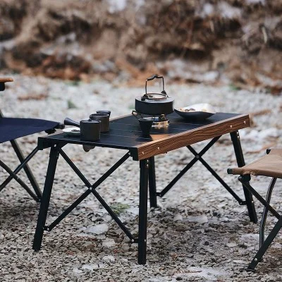 Naturehike Square Fold IGT Quick Opening Folding Table - Black(88*44*42-62)
